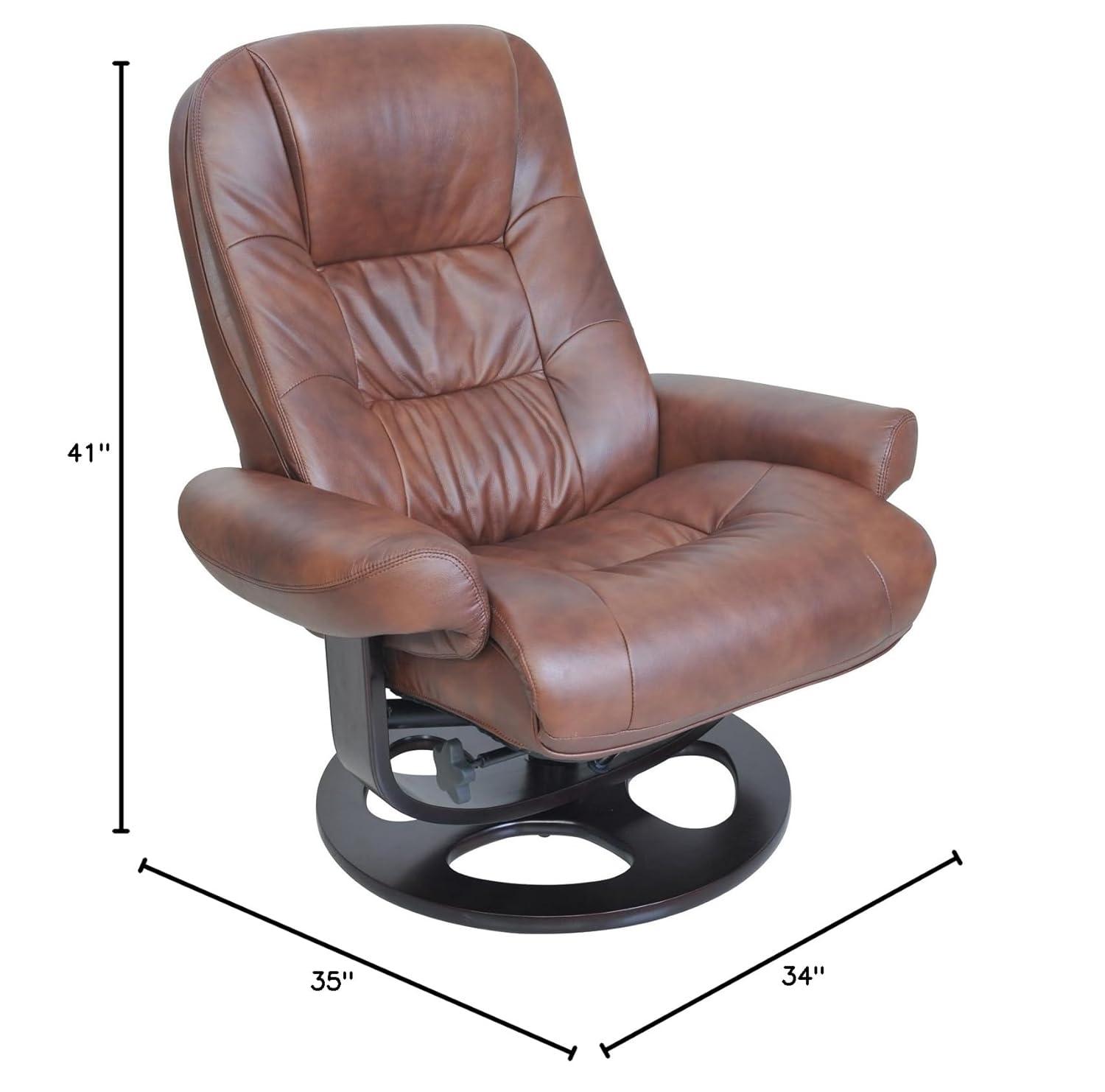 Barcalounger 15-8021 Jacque Swivel Pedestal Recliner w/Ottoman, Whiskey