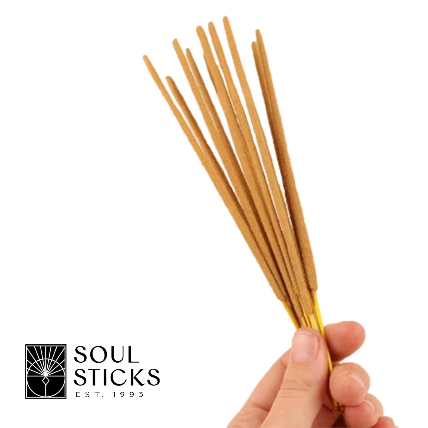 Soul Sticks Incense Sticks Spiritual Vibes Variety 4 Pack 100% Natural Masala Incense Organic Home Fragrance Agarbatti 15 Grams Per Pack 60 Grams Total