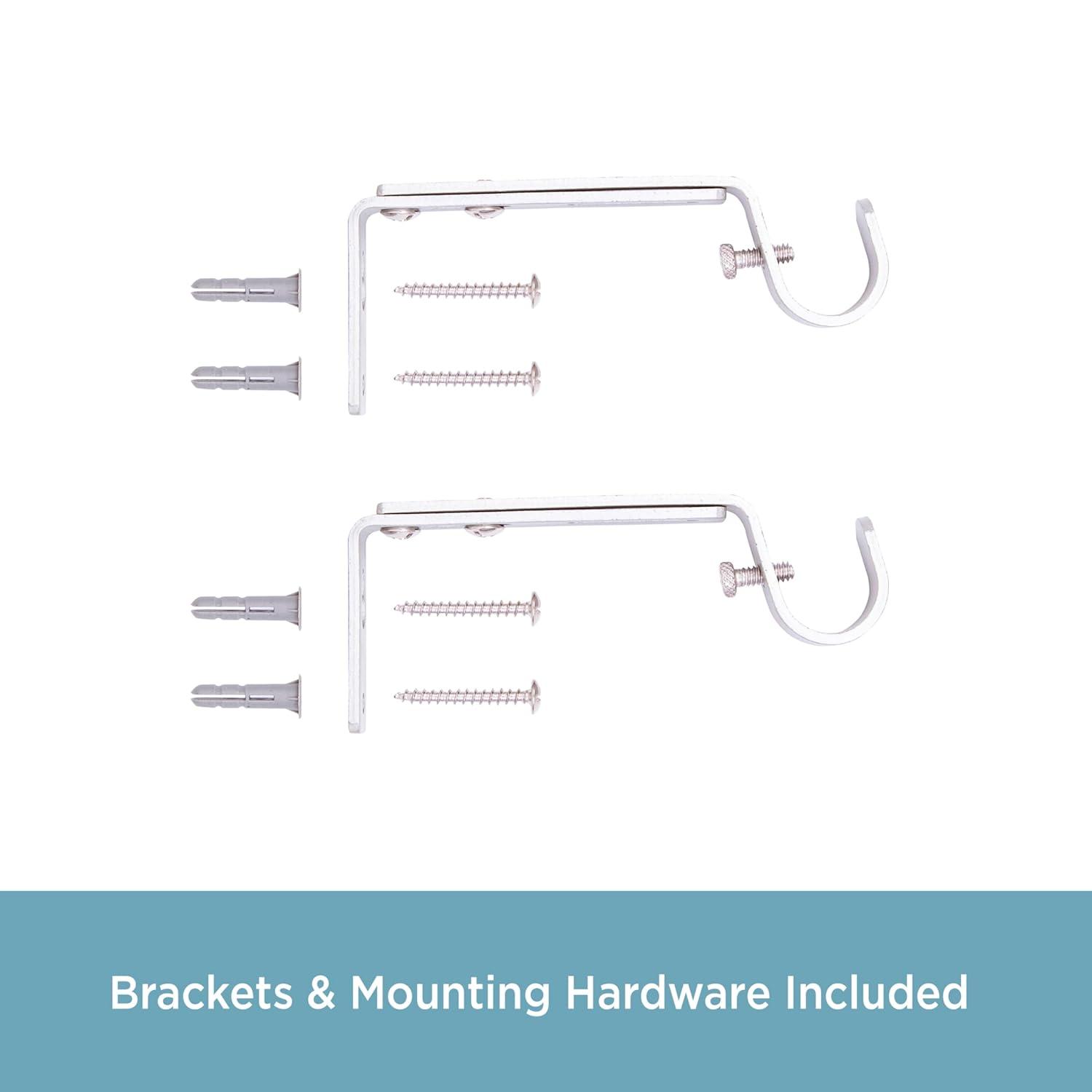 Kenney 3/4" Adjustable Brackets Curtain Rod Brackets