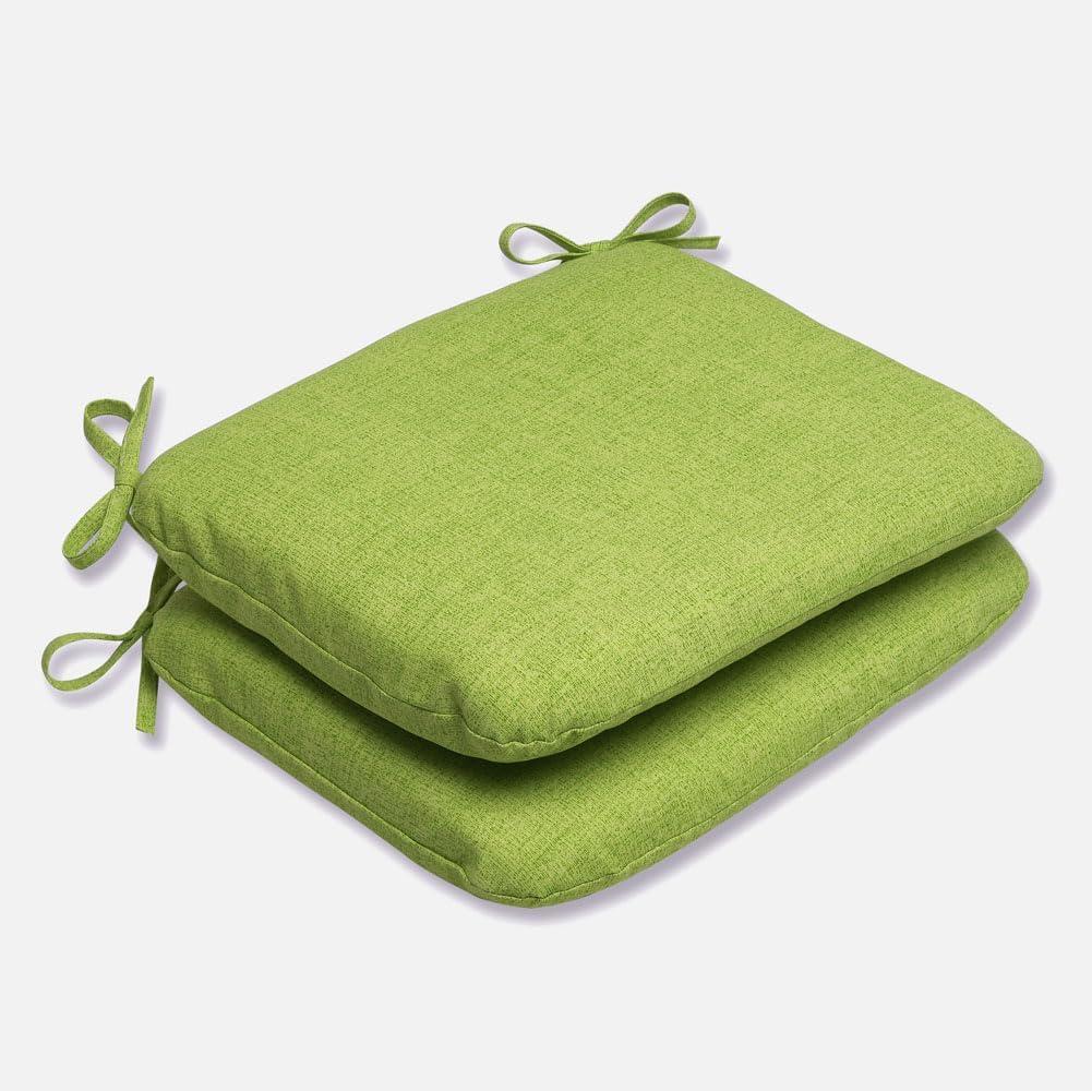 Baja Linen Lime Textured Green Outdoor Dining Chair Cushions