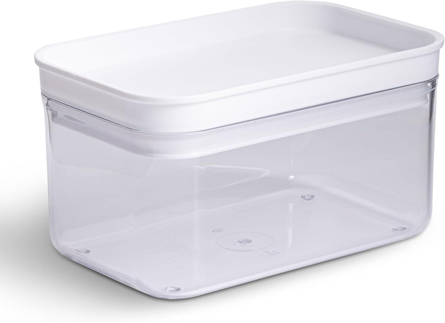 Mainstays Rectangular Plastic Food Storage Canister - Small -  6.61" x 4.24" x 3.64"