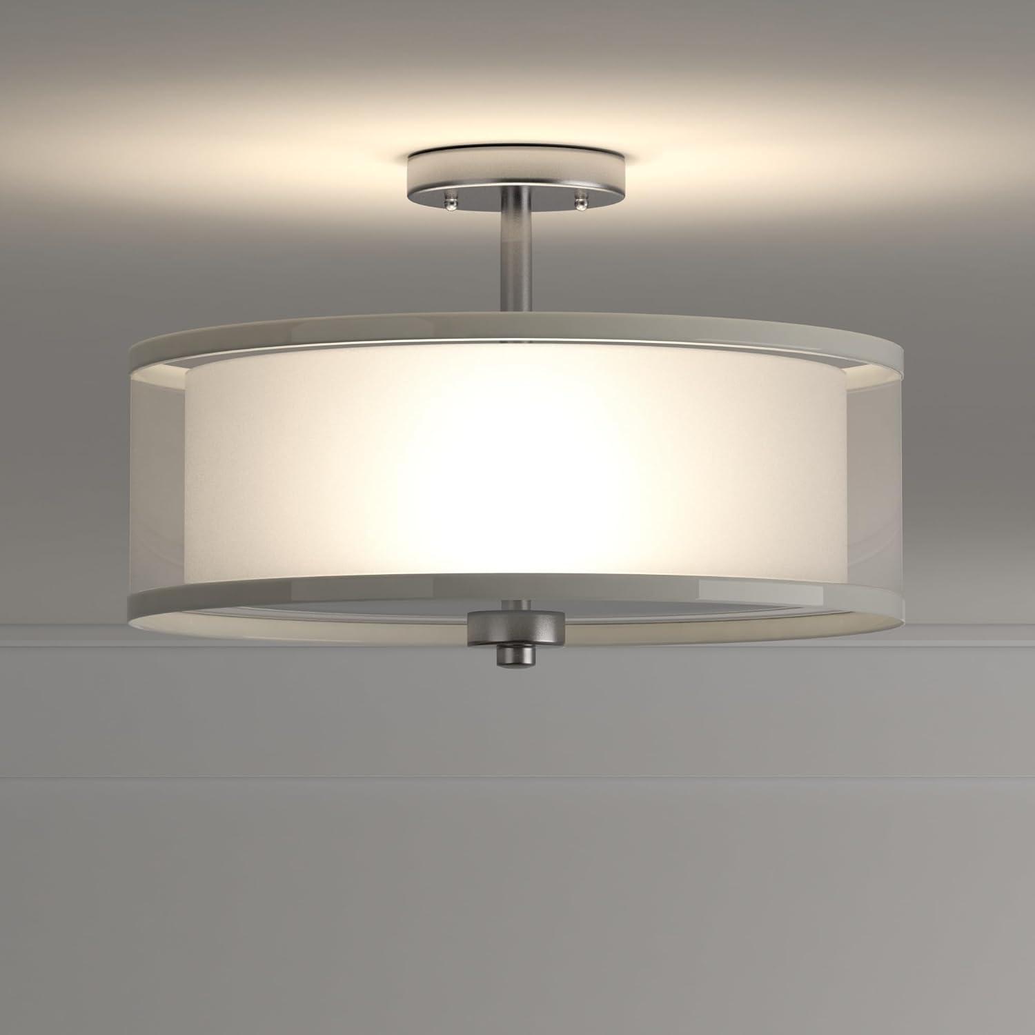 Minka Lavery - Parsons Studio - 3 Light Semi-Flush Mount in Transitional Style -