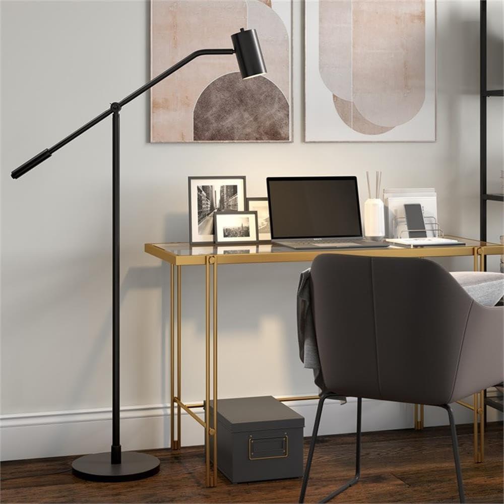 Henn&Hart 12" Blackened Bronze Metal Floor Lamp