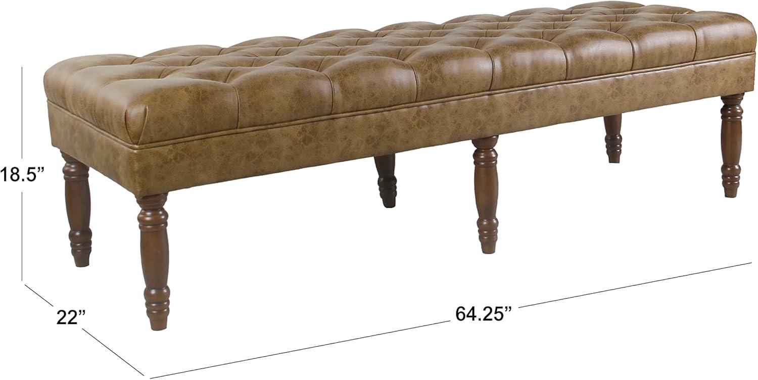 Auston Faux Leather Upholstered Bench