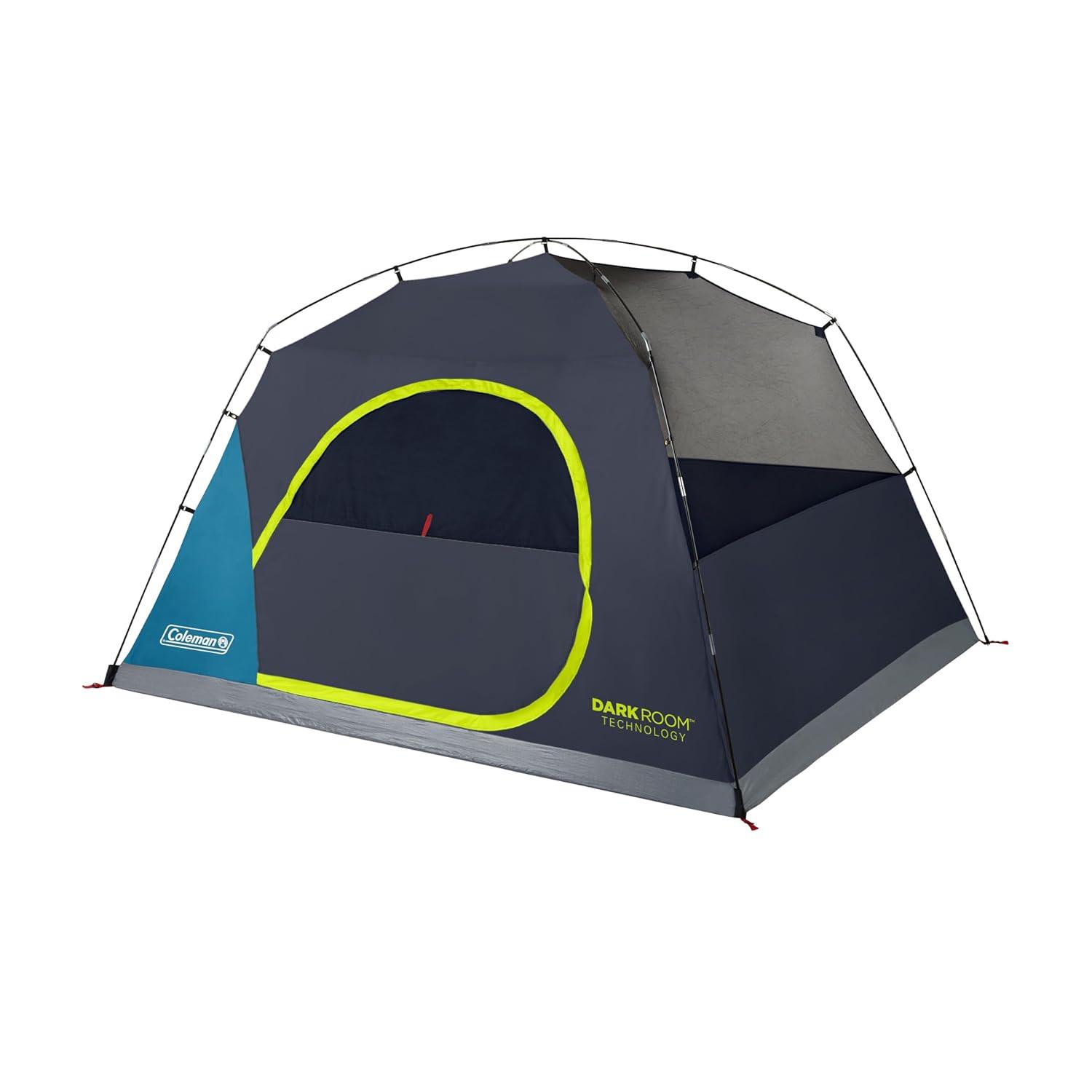 Open Box Coleman Skydome 6 Person Tent with Dark Room Technology, Multicolor