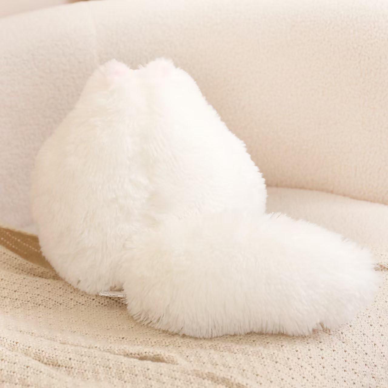 Winsterch Stuffed Animal Plushie Cat Stuffed Animal,Cute Soft Plush Cat Animals,White Stuffed Cat, Birthday for Kids,Boys,Girls,Fat Cat Stuffed Toy (White, 10 Inches)