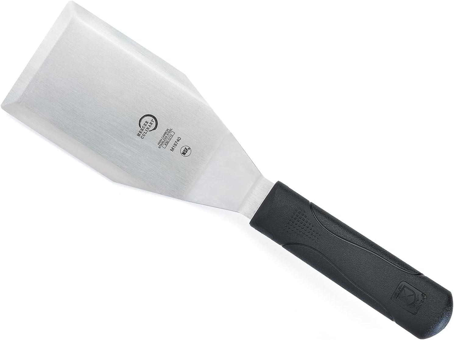 Heavy-Duty Stainless Steel Turner with Black Polypropylene Handle