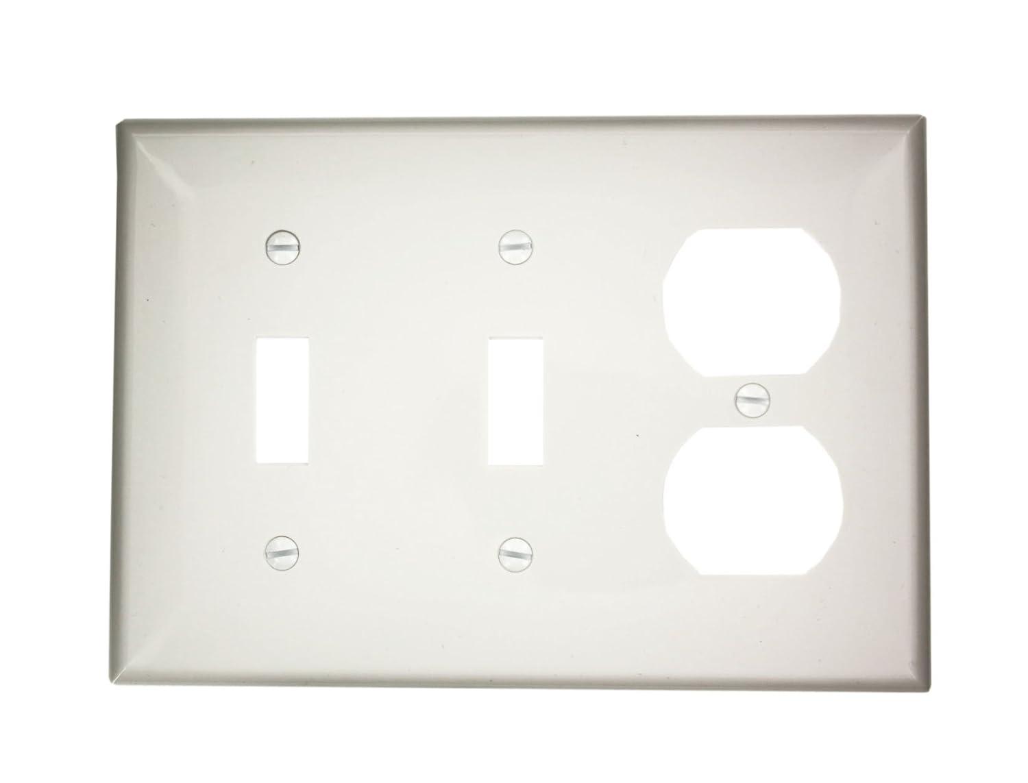 Leviton 80721-W WH WP 3G 2TGL 1DUP NYLON