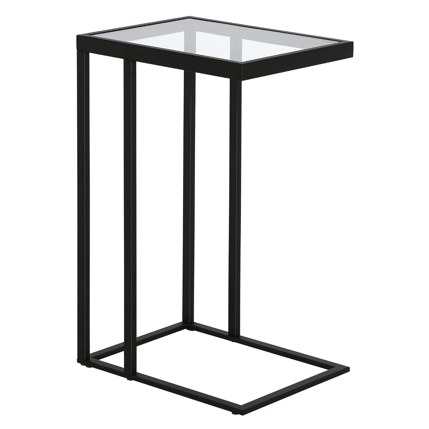 Evelyn&Zoe Alexis 16" Wide Rectangular Side Table, Blackened Bronze