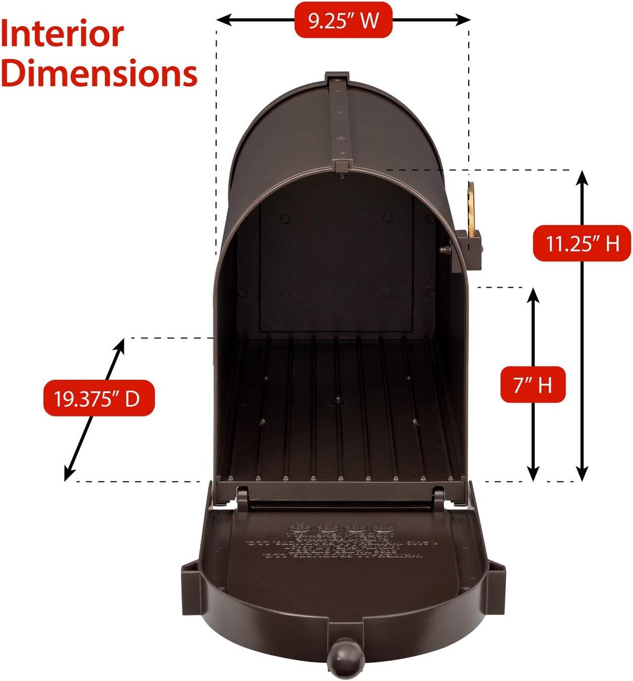 Black Aluminum Capitol Mailbox with Side Address Plaques