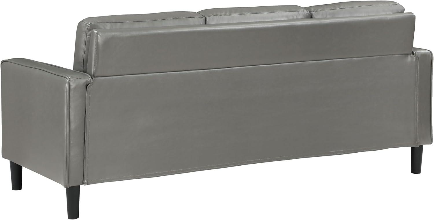 Alma Ruth 3-Piece Upholstered Track Arm Sofa Set Grey