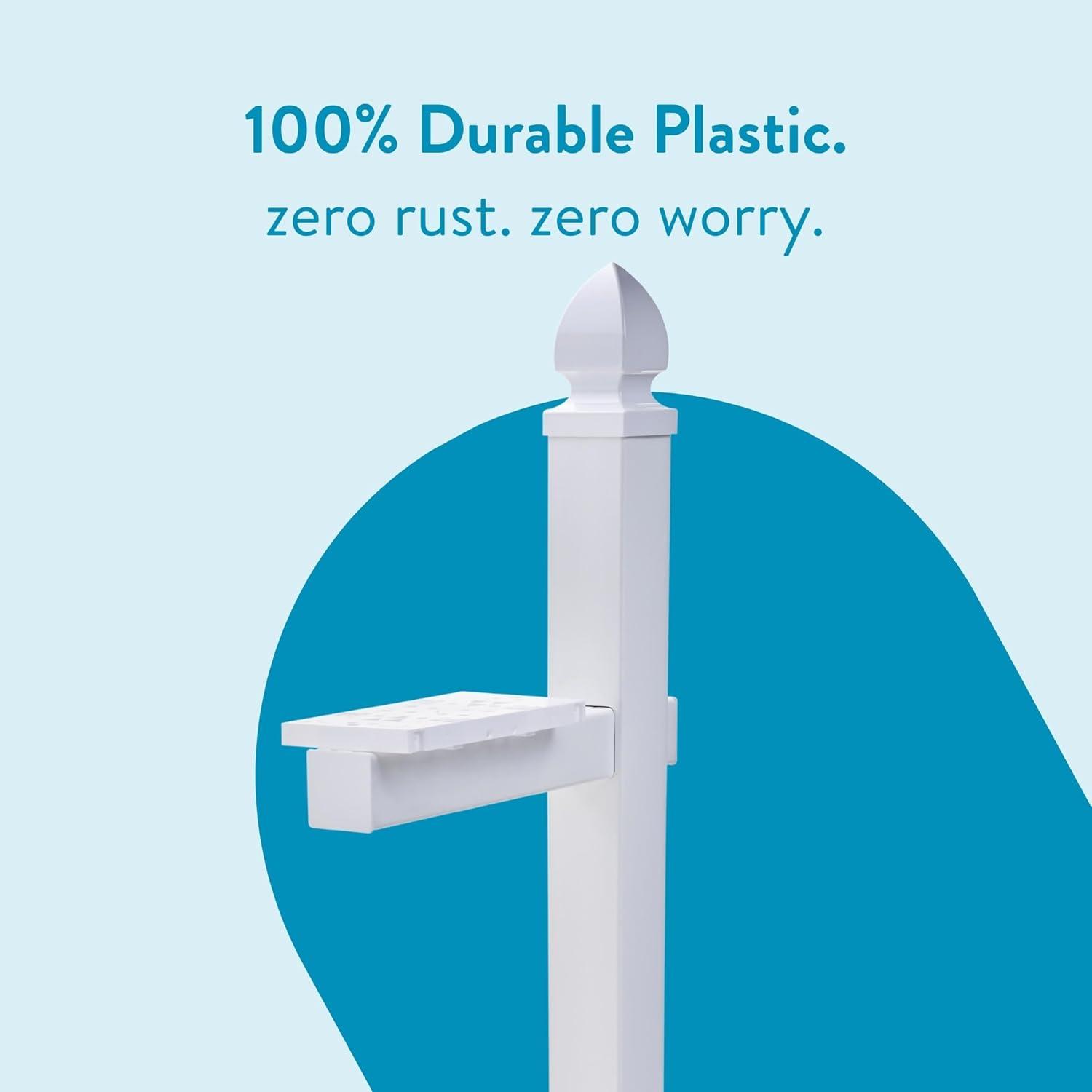 Gibraltar Mailboxes Whitley 57 in. White PVC Mailbox Post