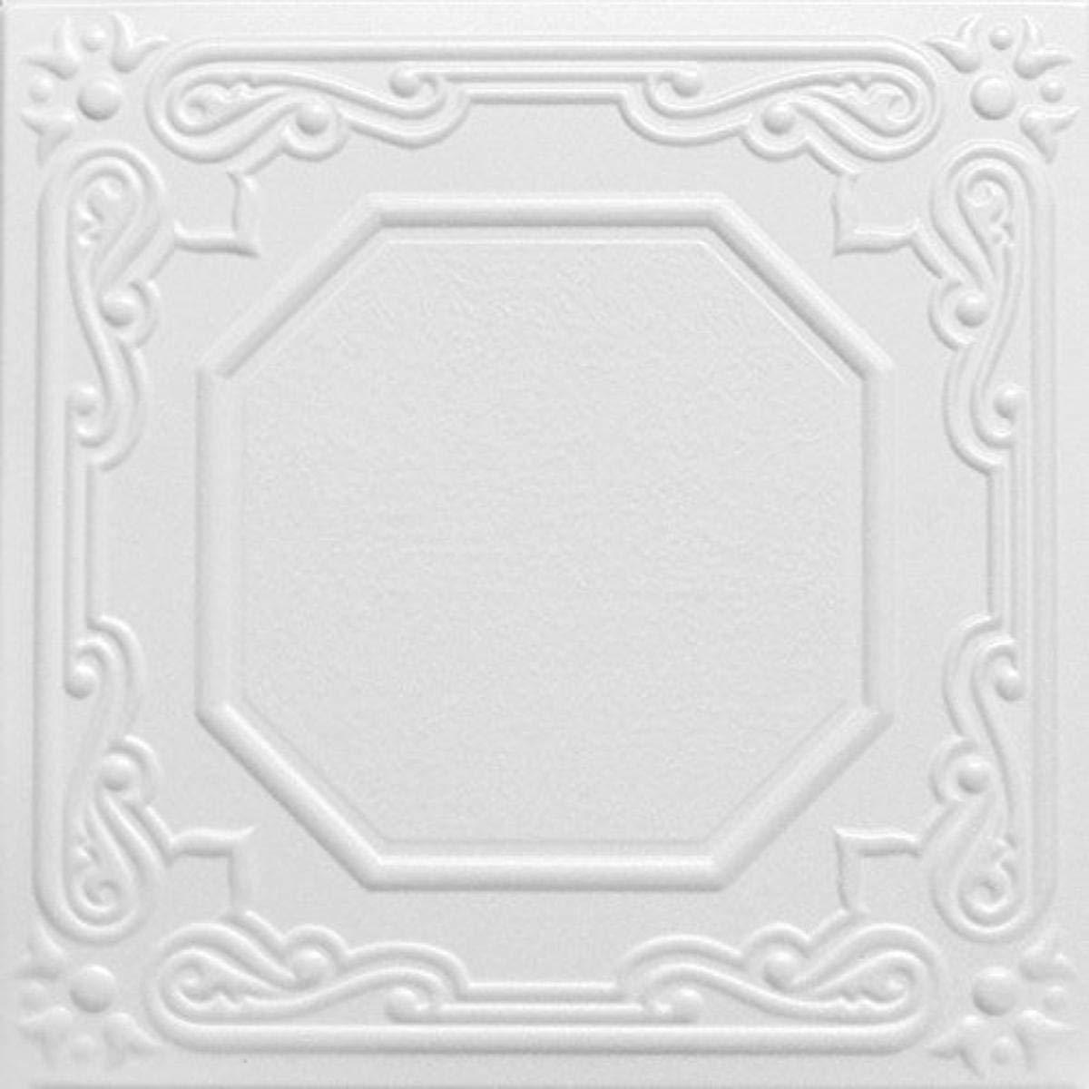 A La Maison Ceilings Topkapi Palace 1.6 ft. x 1.6 ft. Polystyrene Glue-up Ceiling Tile (Set of 8)