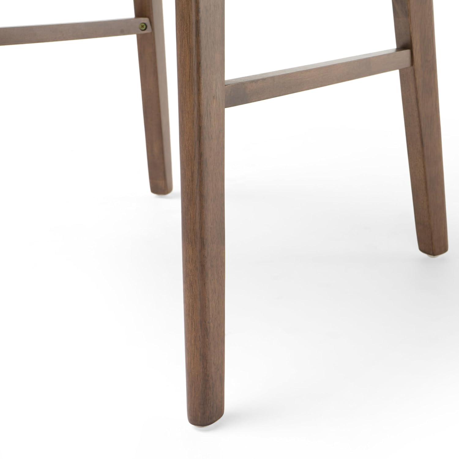Christopher Knight Home Set of 2 Lucious Dining Chair Light Beige/Walnut: Upholstered, Rubberwood Legs, Scandinavian Style