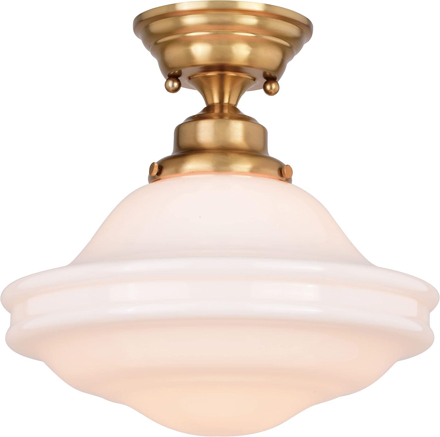 C0261-Vaxcel-Huntley - 1 Light Semi-Flush Mount In Farmhouse Style-11.75 Inches Tall and 12 Inches Wide