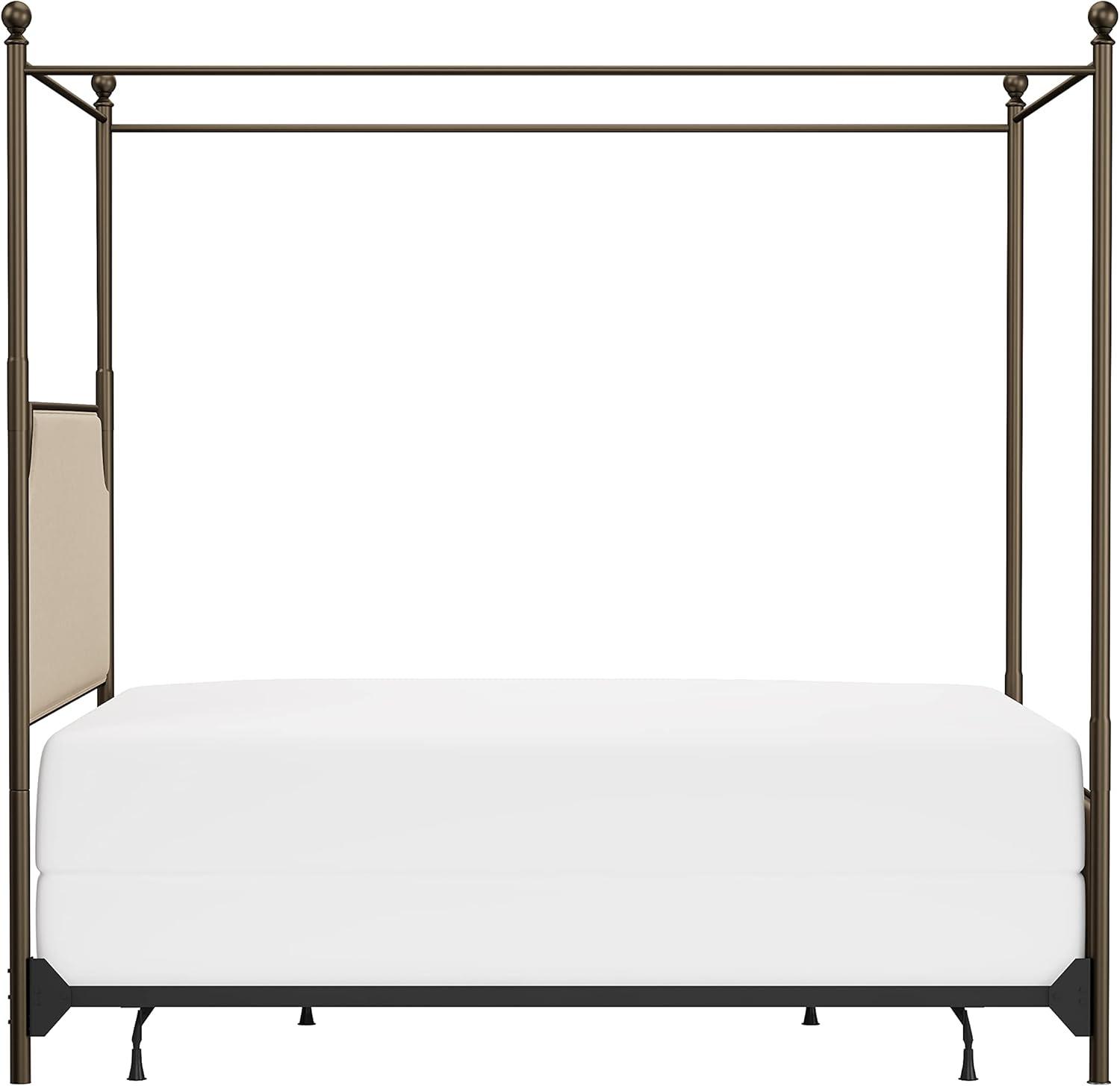 Aasif Upholstered Metal Canopy Bed