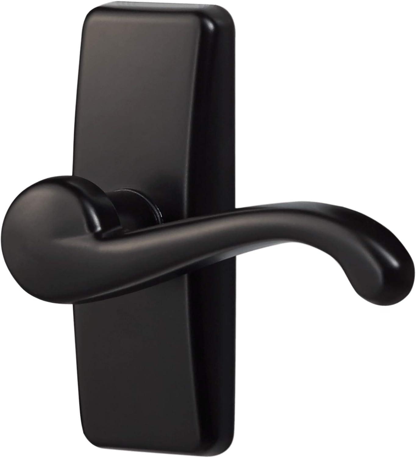 Matte Black Metal Lever Handle Set for Doors