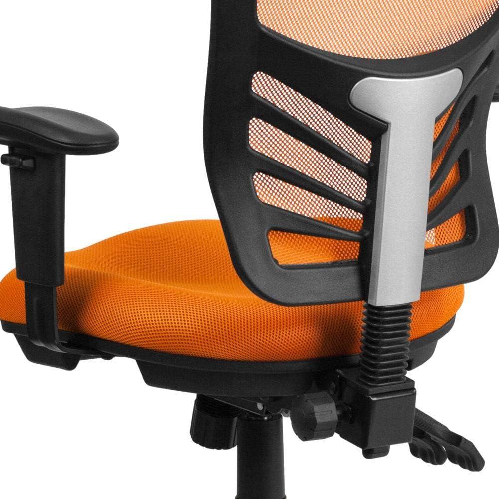 Flash Furniture Mid-Back Mesh Multifunction Executive Swivel Ergonomic Office Chair with Adjustable Arms