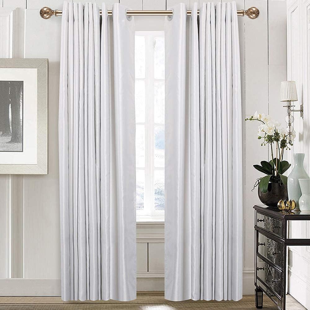 Ycolnaefllr Gold Double Curtain Rod Adjustable Curtain Rod Set, 84”-120” -