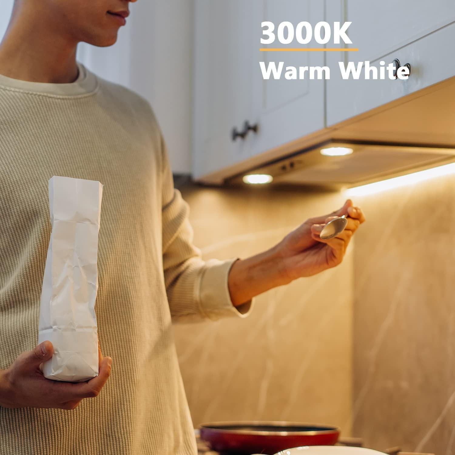 ASOKO Dimmable LED Cabinet Lighting with Touch Activated, LED Closet Light Bar for Kitchen, Shelf and Showcase Lighting, DC5V UL Listed Plug, USB Powered (Cold White 6000K, 12 INCH)