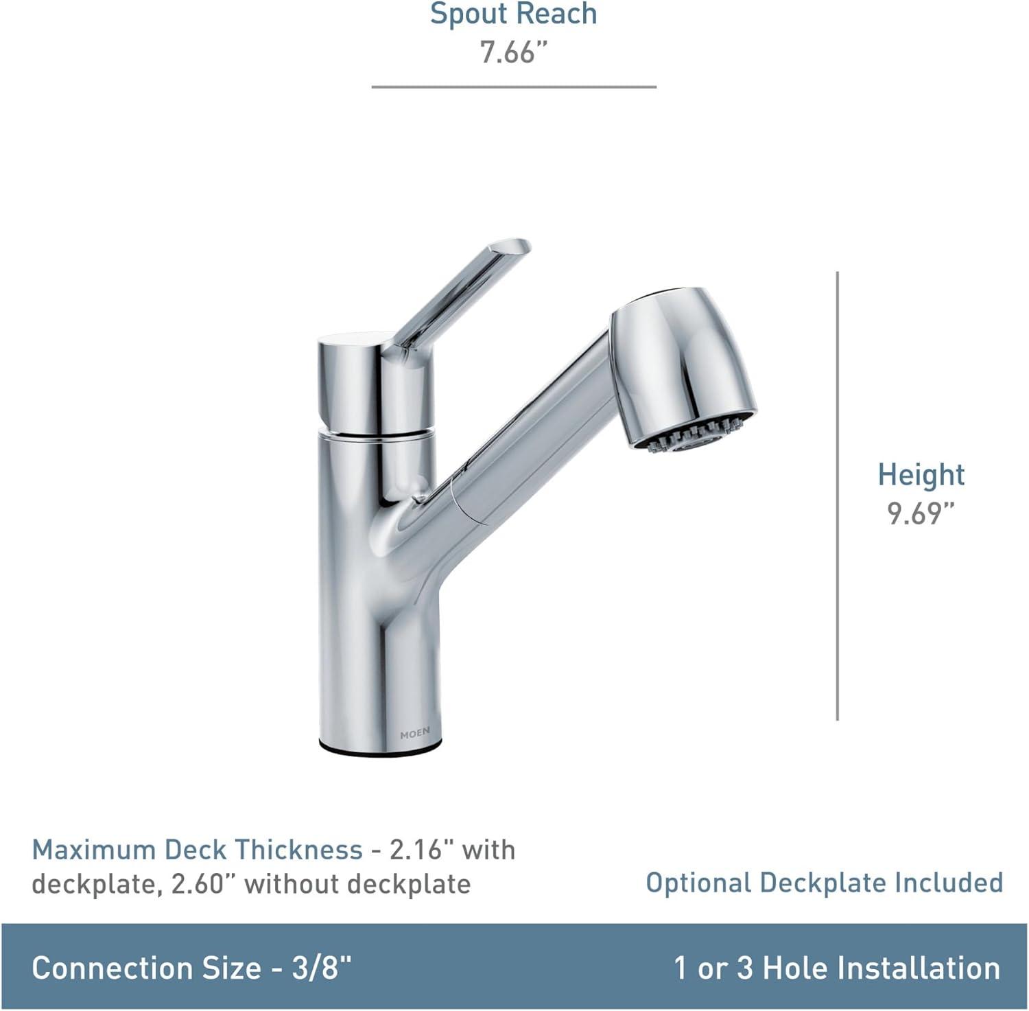 Method Pull Out Single Handle Kitchen Faucet with Power Clean and Duralock