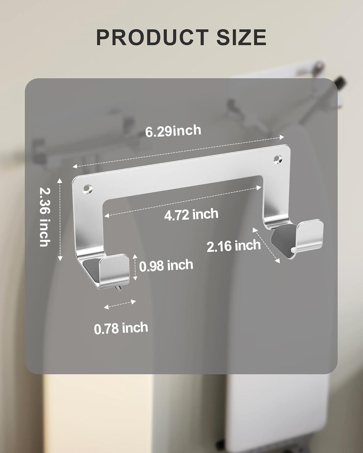 Ironing Board Holder Hanger Wall Mount, 304 Stainless Steel Ironing Board Hanger, Y T Leg Heavy Duty Iron Board Holder Hook for Laundry Room, Silver