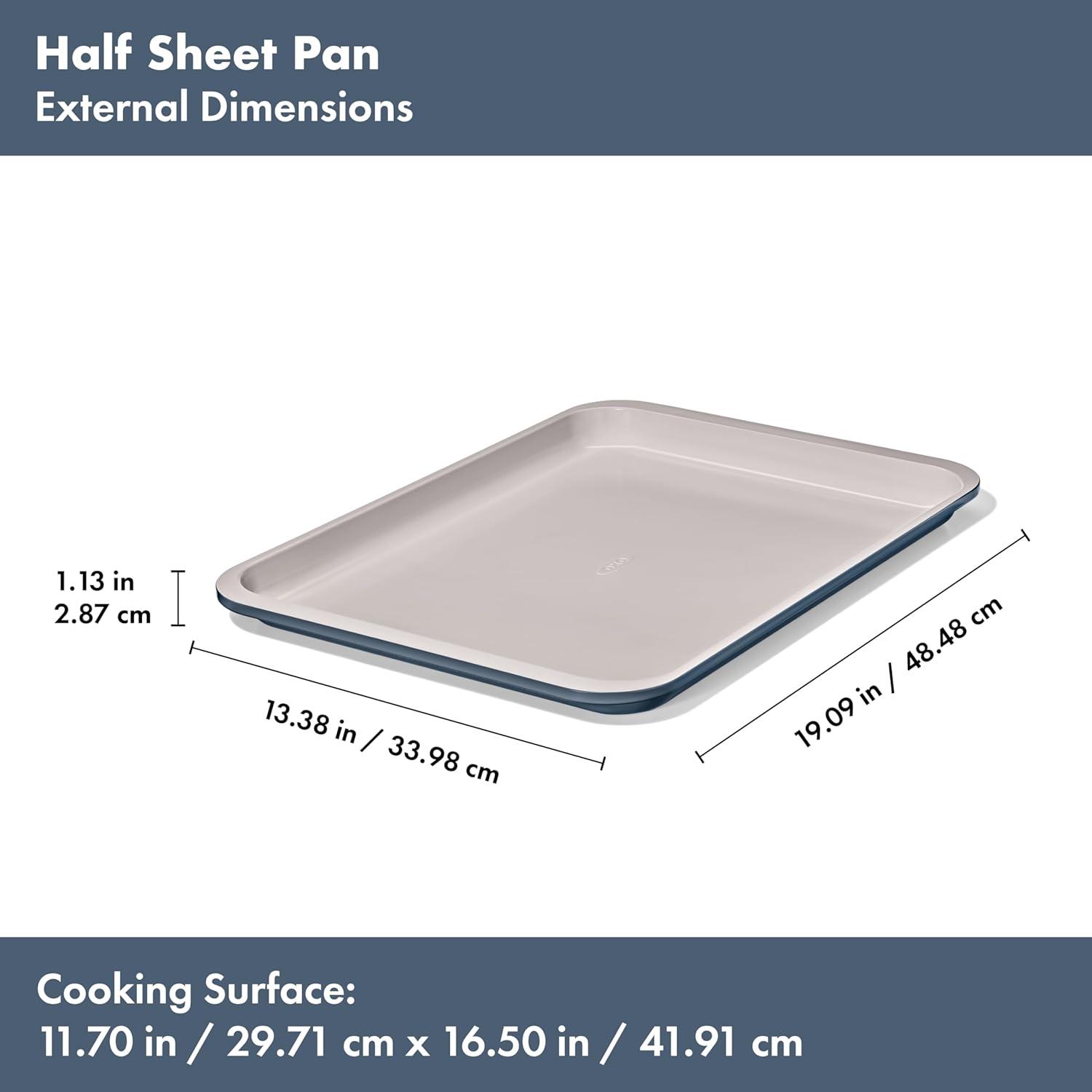OXO Good Grips Non-Stick Pro Ceramic Coated Metal Bakeware Half Sheet Pan – Storm Blue