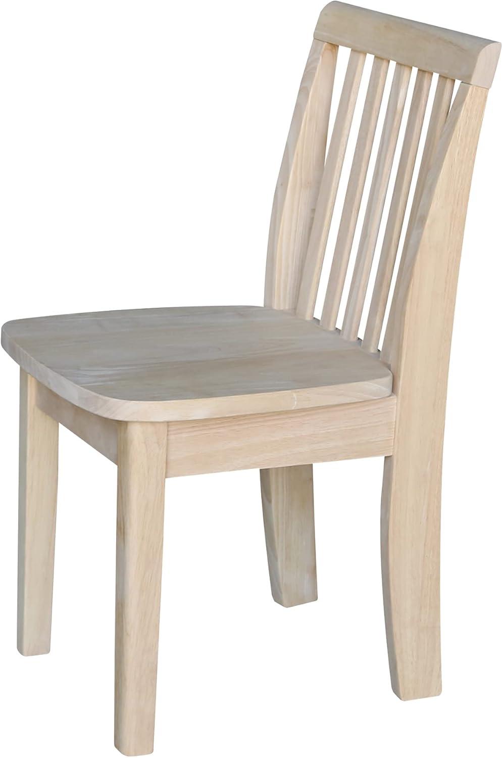 International Concepts Indoor Wood Mission Kids' Chairs in Unfinished - Set of 2