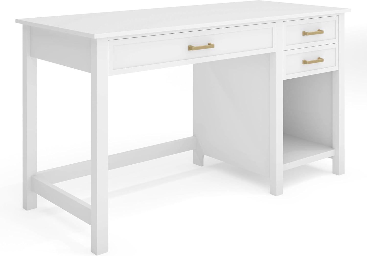 Martha Stewart Martha Stewart Hutton Shaker Style Home Office Desk With 2 Side Drawers