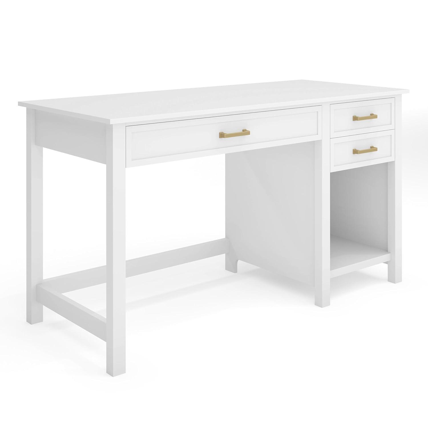Martha Stewart Martha Stewart Hutton Shaker Style Home Office Desk With 2 Side Drawers