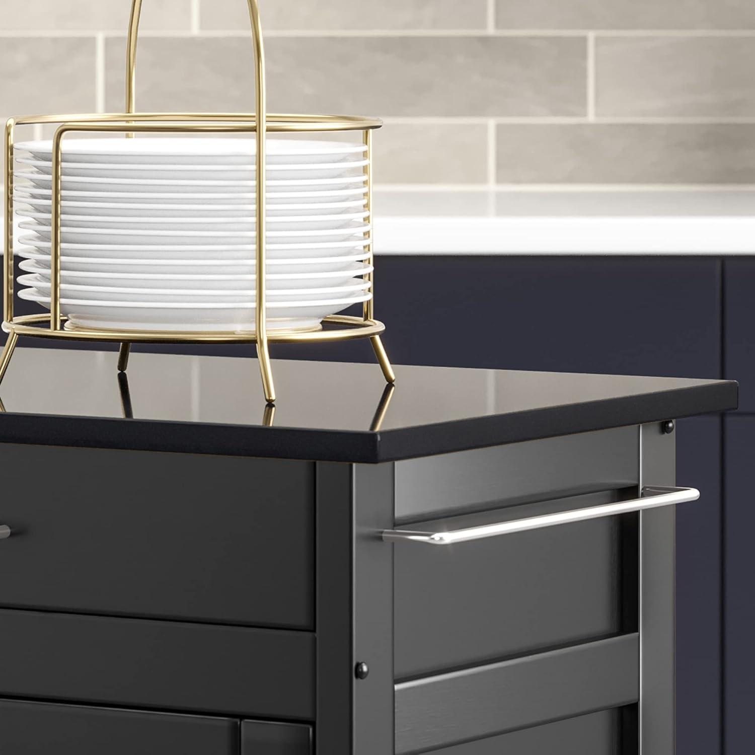 Homestyles Create-a-Cart Wood Rolling Kitchen Cart in Brown