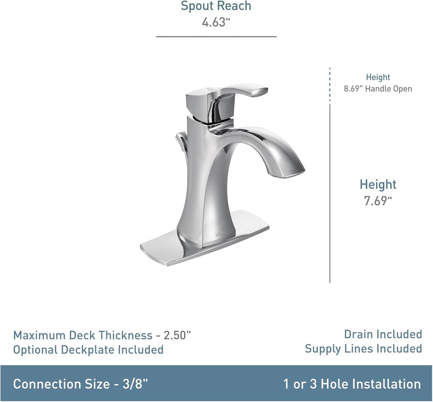 Voss Single Hole Bathroom Faucet with Drain Assembly