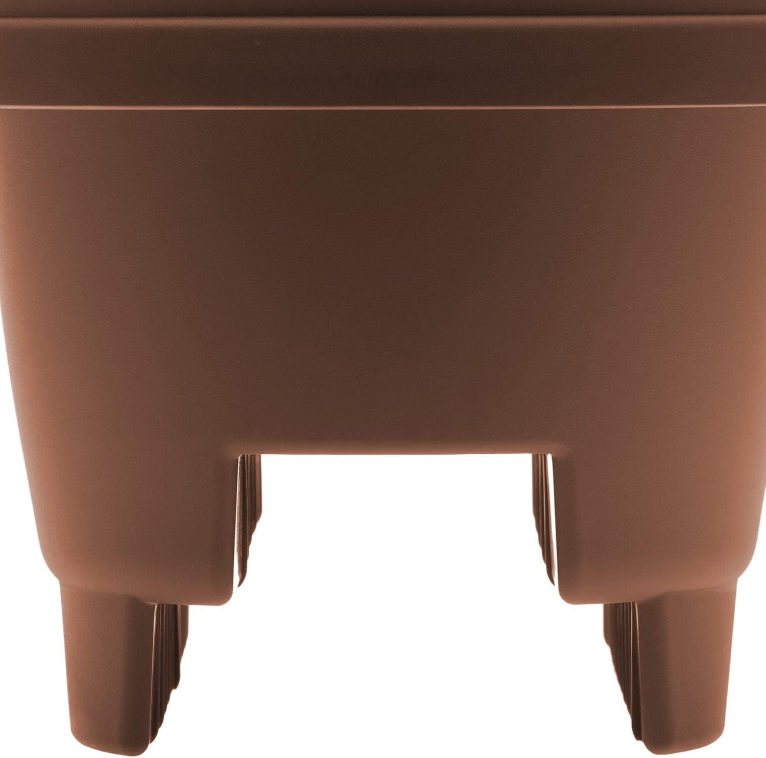 Bloem Round Deck Rail Planter 12 in.-Chocolate