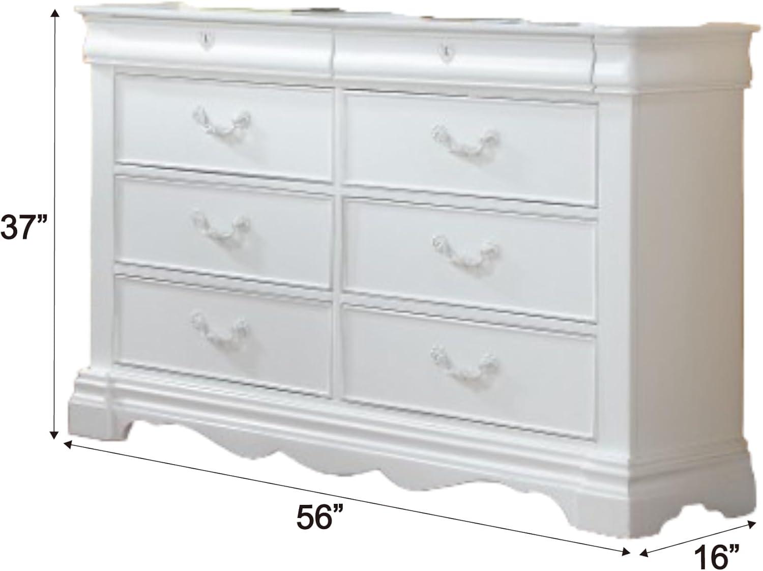 ACME Estrella Dresser, White-Color:White,Quantity:1,Style:Traditional