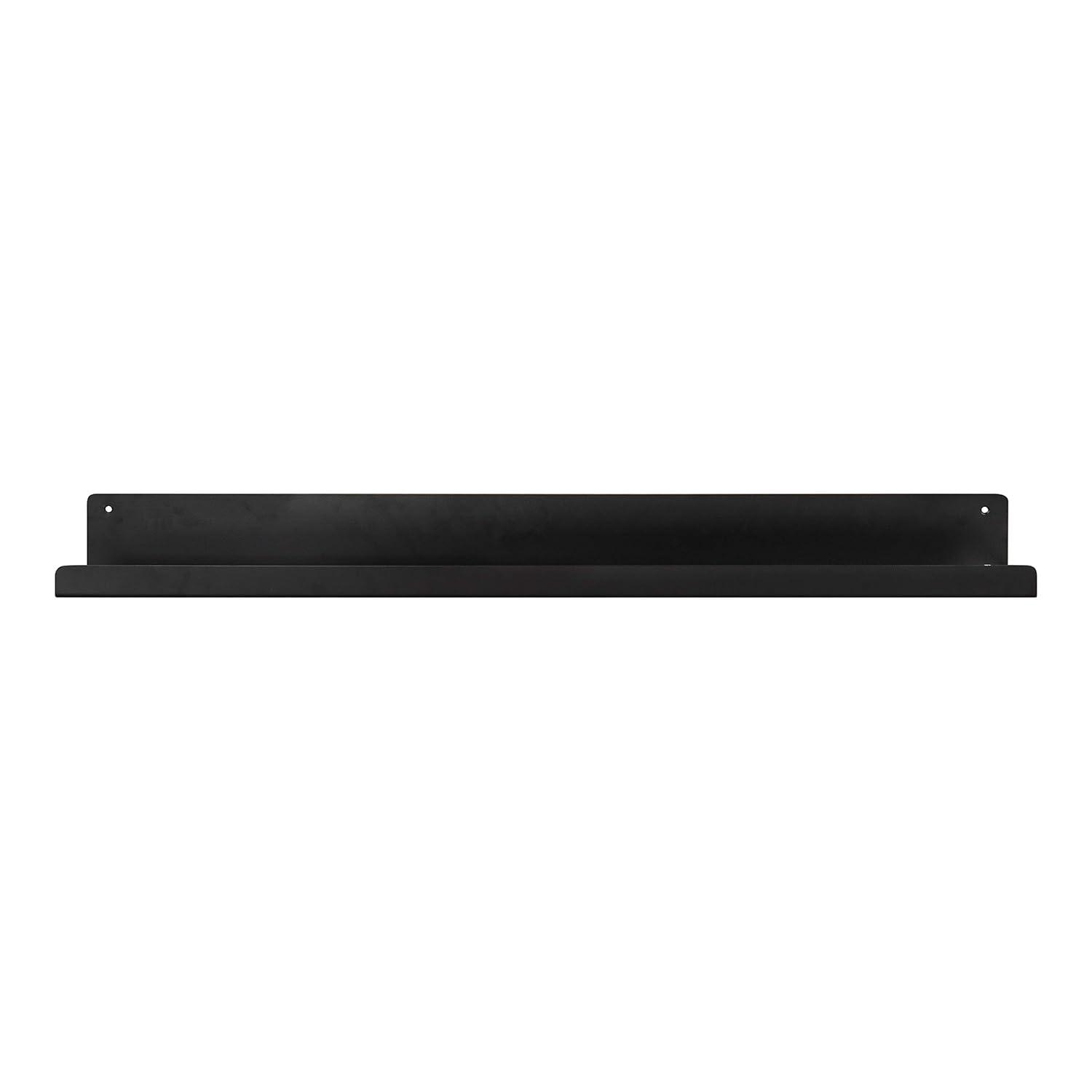Kate & Laurel All Things Decor 36" Mezzo Modern Metal Ledge Shelf Black: Wall Mounted, No Assembly Required