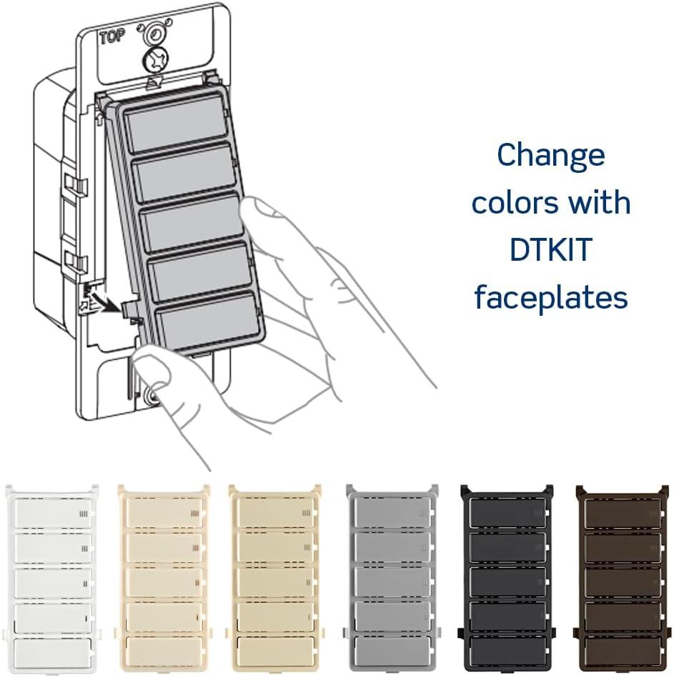 Leviton DT115-1LW Decora Countdown Timer Wall Switch, 15 Min (2, 5, 10, 15 Min)