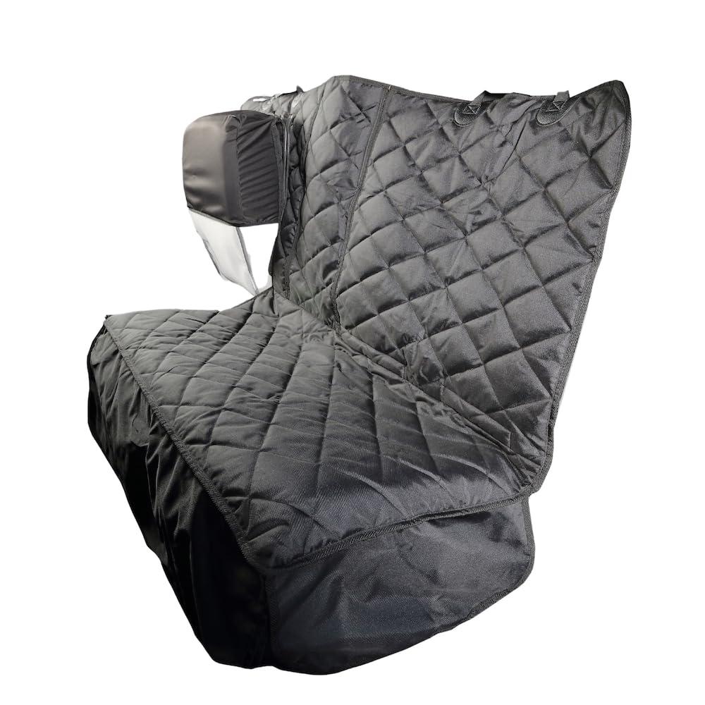 4Knines Crew Cab Rear Bench Seat Cover with Hammock - Heavy-Duty - Waterproof (Black)