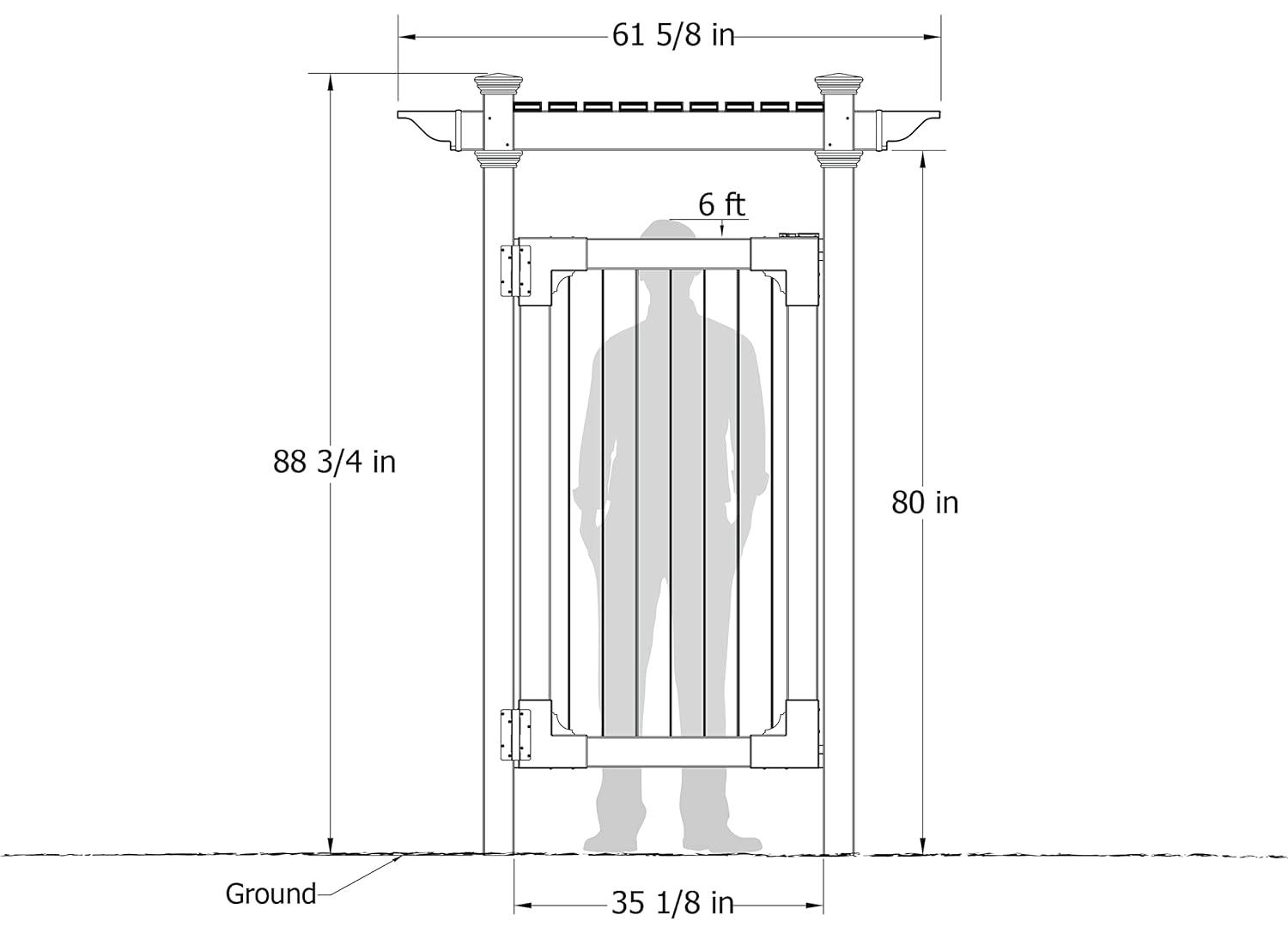 7.395 ft. x 3 ft. Vinyl Hampton Premium Outdoor Shower Enclosure Kit-(Unassembled 3-Box Unit)