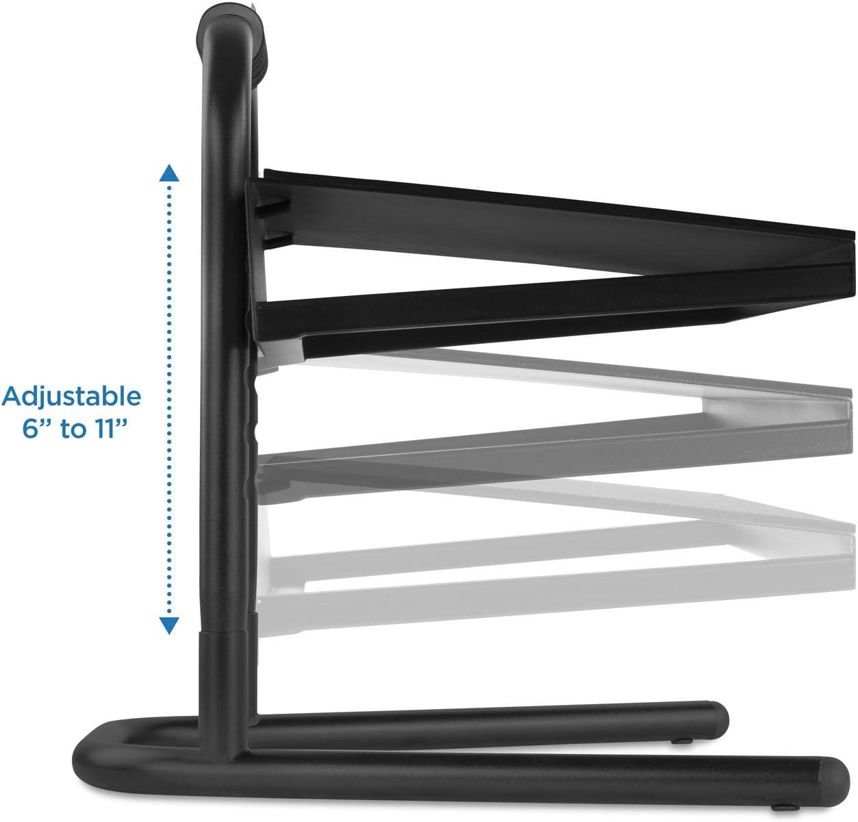 Mount-It! Height Adjustable Footrest for Standing and Sitting, Under The Desk Footrest with Handle