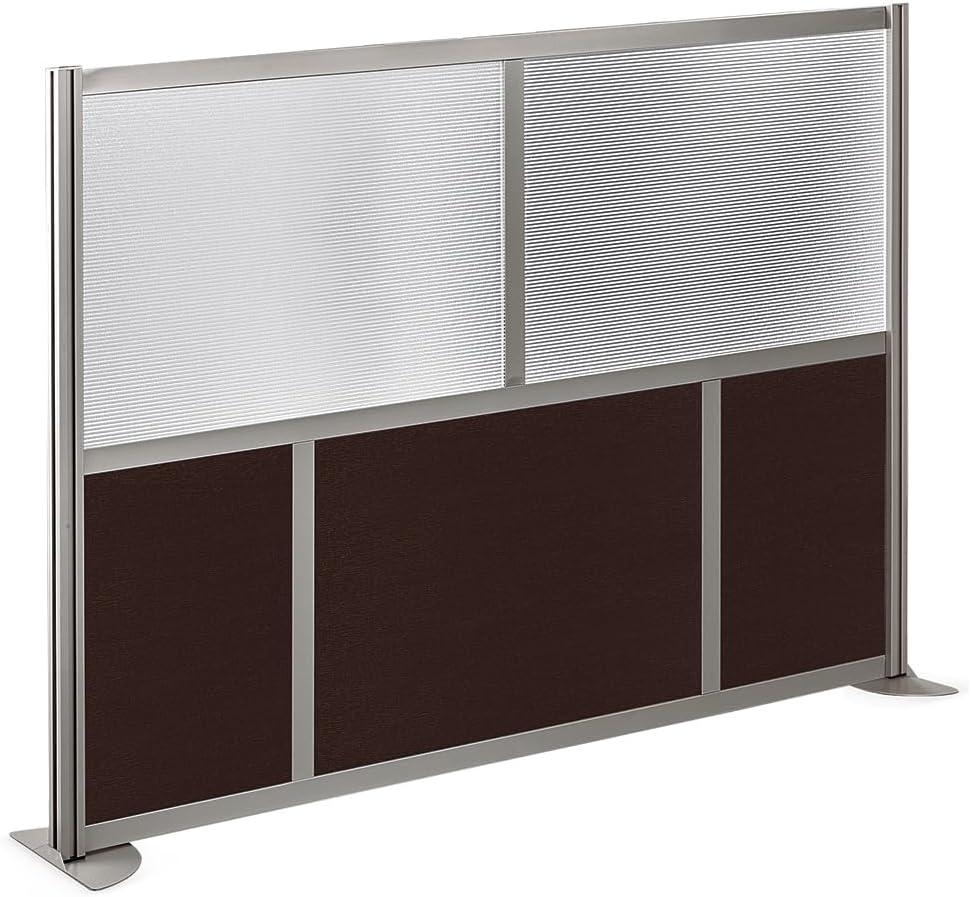 NBF Office Partition, Cubicle Wall Divider, Modern Room Separator, Free Standing Privacy Panel, 52"H x 73"W, Indoor, Gray