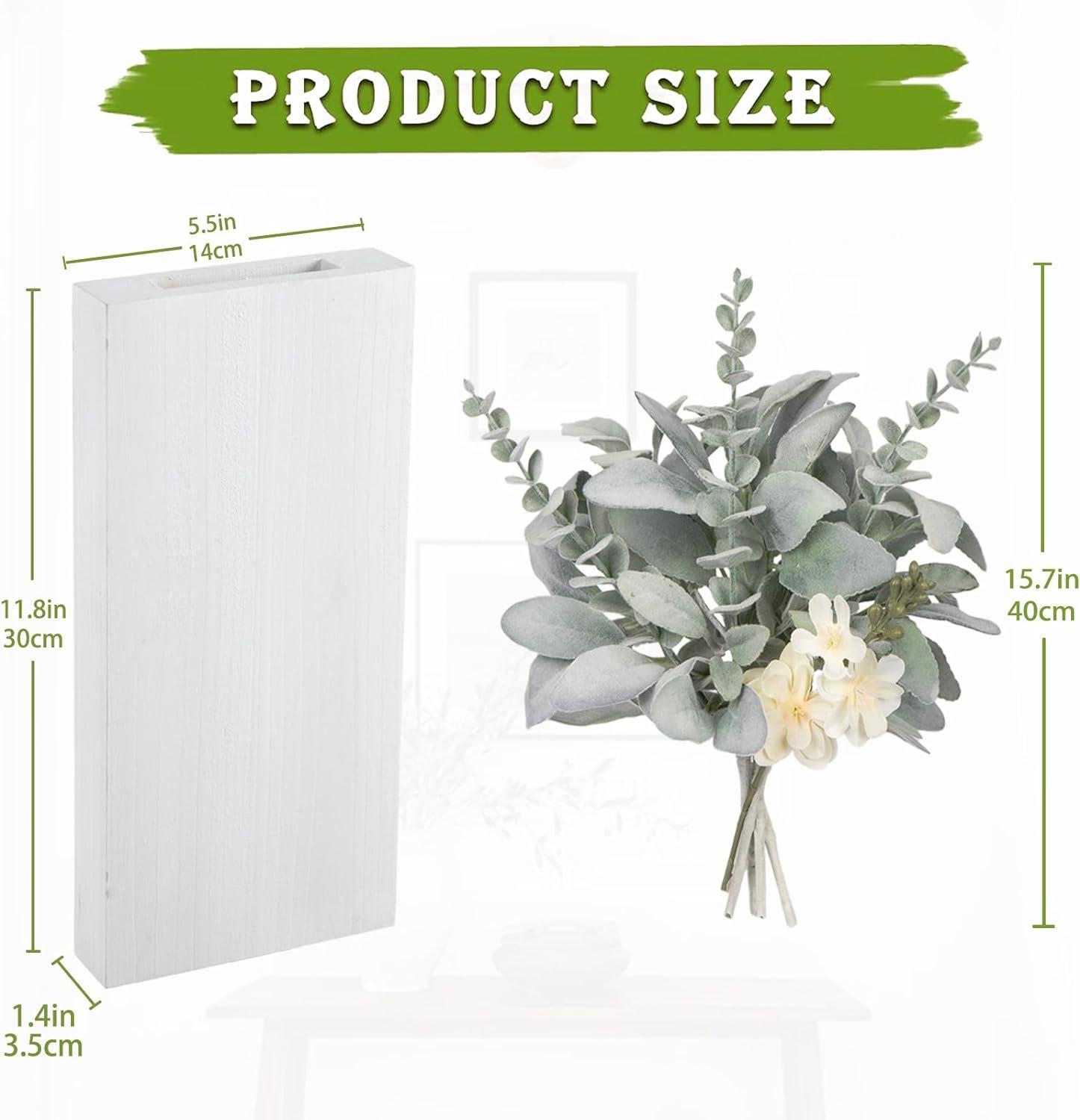 Wall Planters for Indoor Plants Modern Farmhouse Wooden Pocket Wall Vases for Dried Flowers and Faux Plants 4 Pack