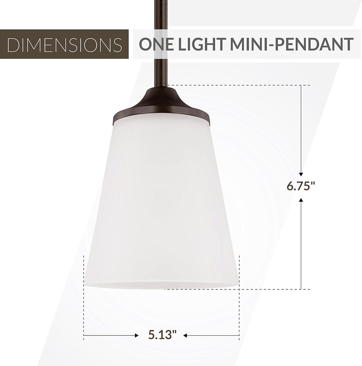 Burnt Sienna Mini Pendant Light with Satin Etched Glass Shade