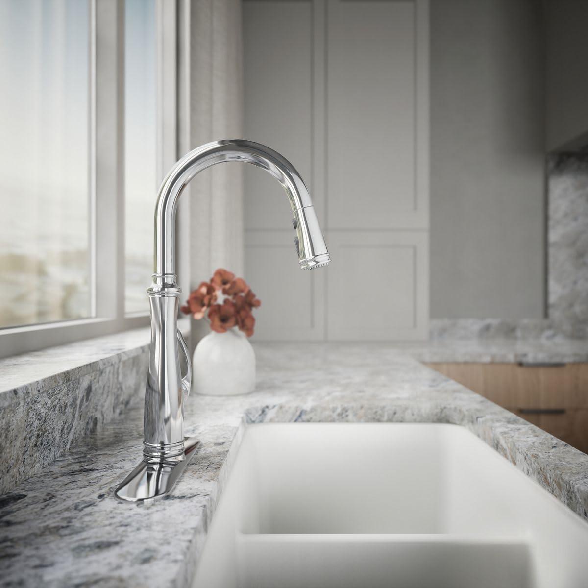 Bellera™ Pull Down Single Handle Kitchen Faucet with Handle and Supply Lines