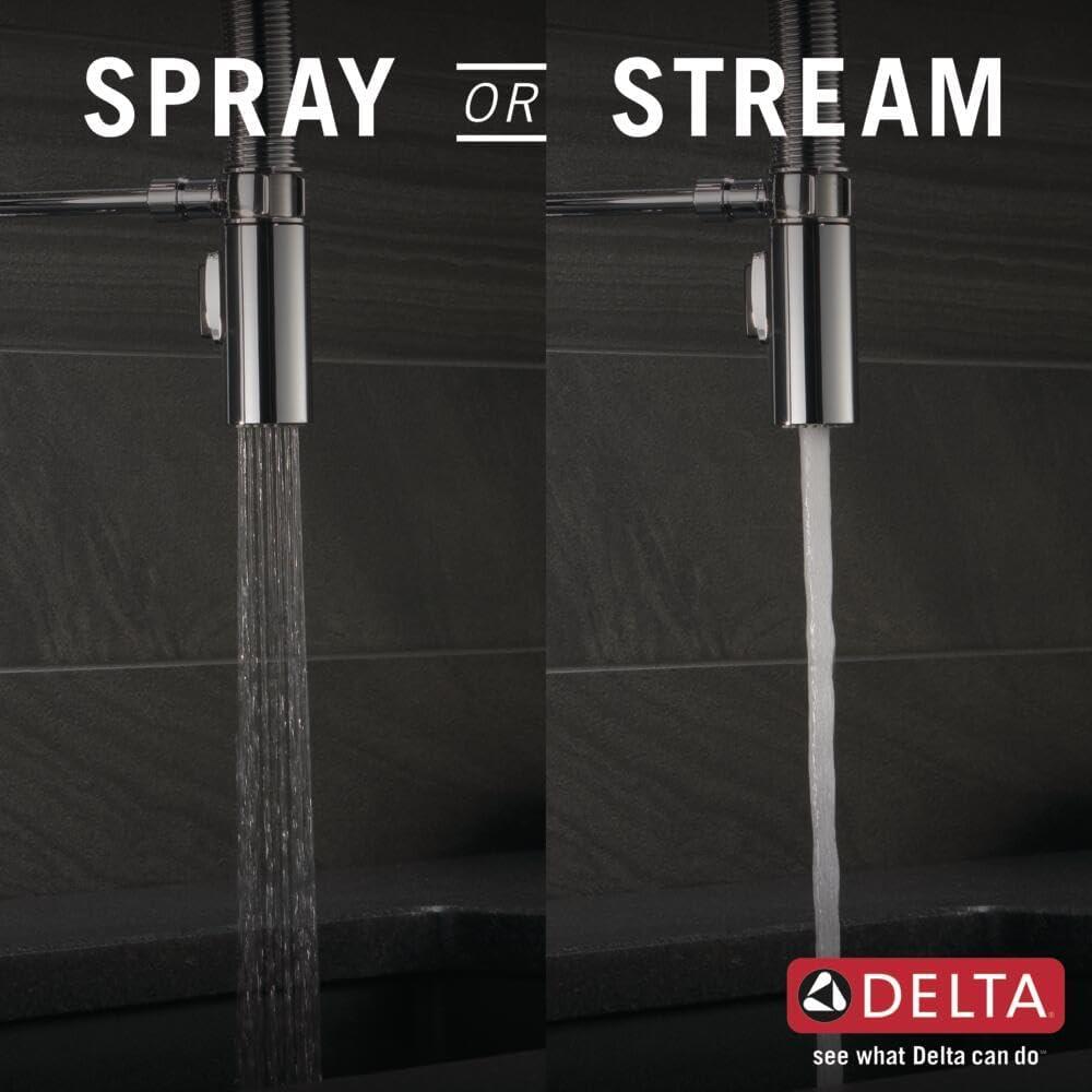 Trinsic Pull Down Sprayer Kitchen Sink Faucet, Pro Commercial Style Pull Down Kitchen Faucet