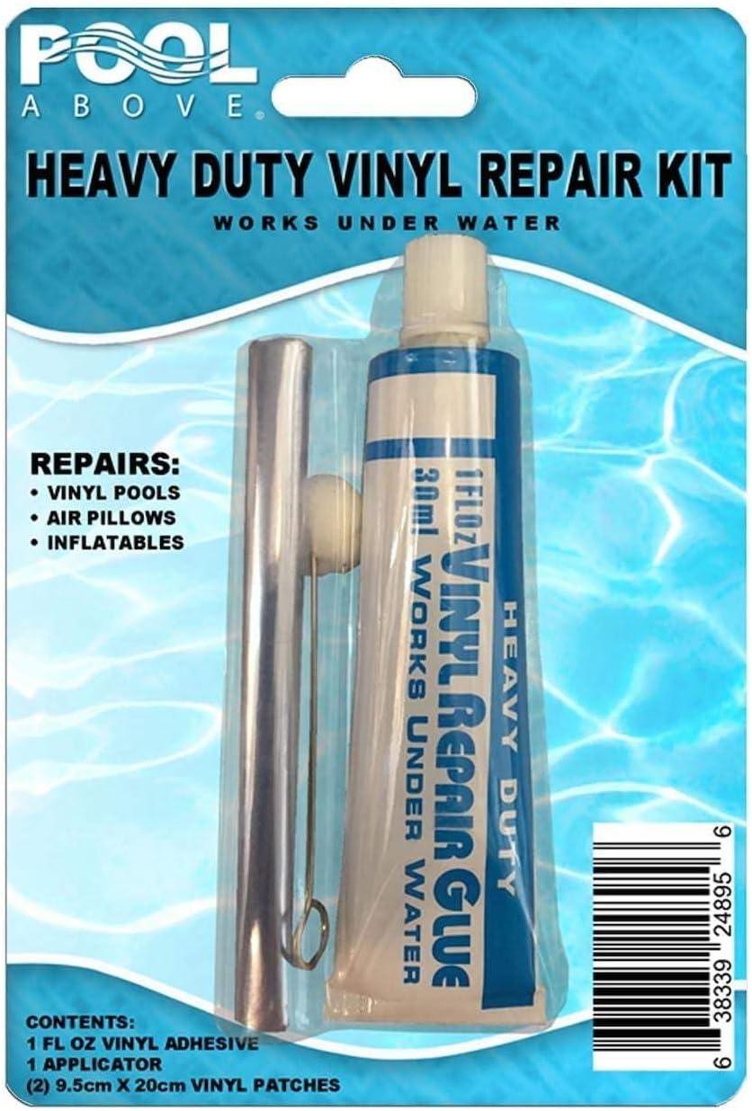 Pool Above Repair Kit for Easy Set, Fast Set, Frame Set Pool Liner | Vinyl Patches and Glue