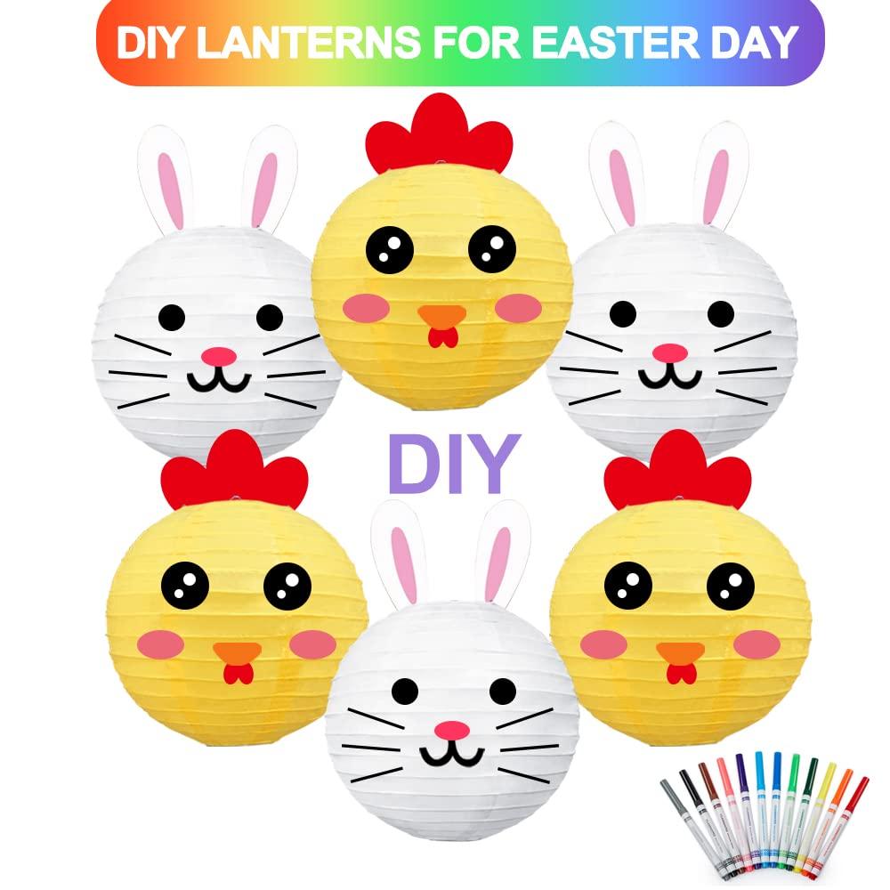 White Paper Lantern Set for Hanging Decor, Various Sizes