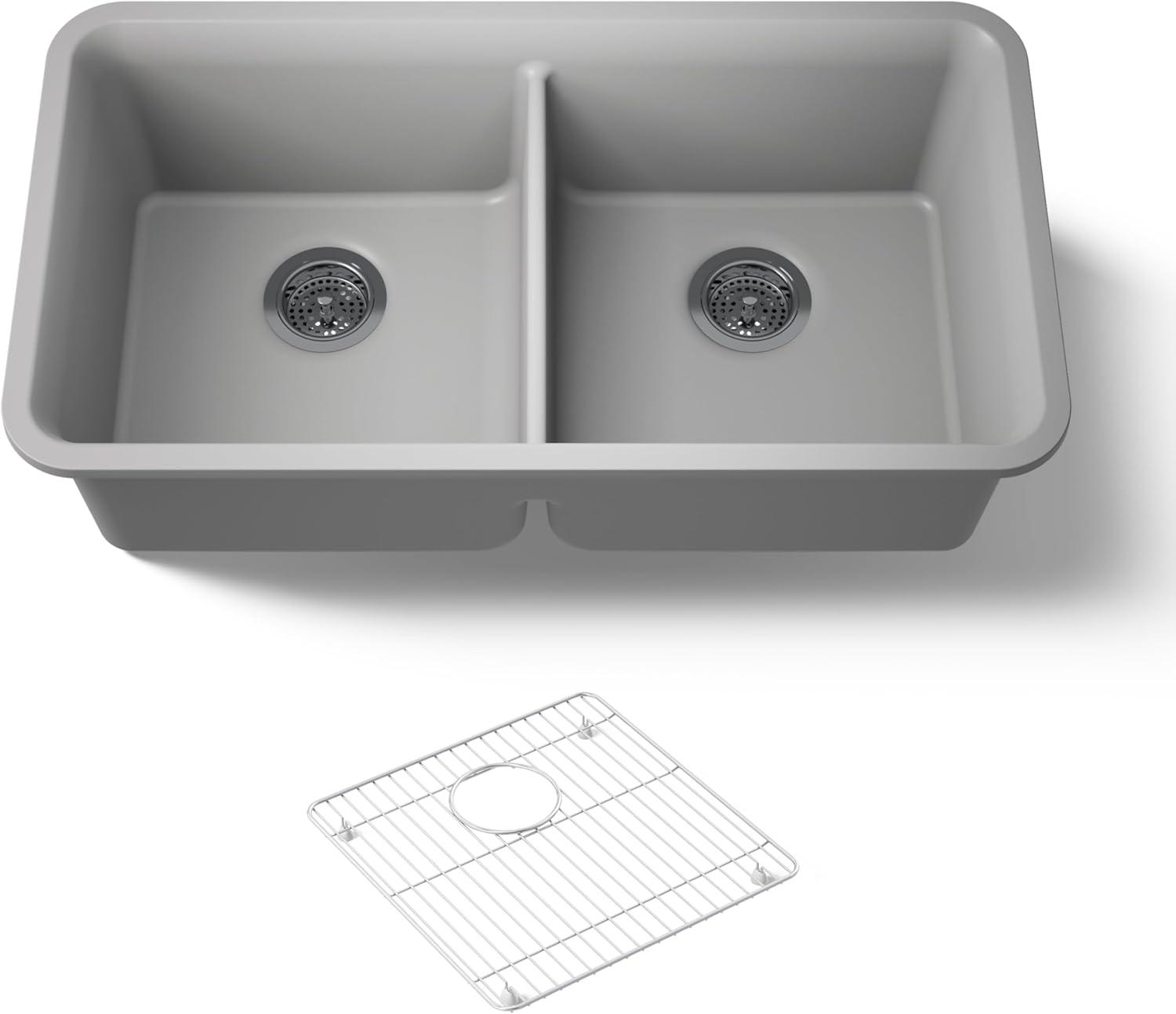 Cairn® 34" L x 18" W Under-Mount Double-Equal Kitchen Sink