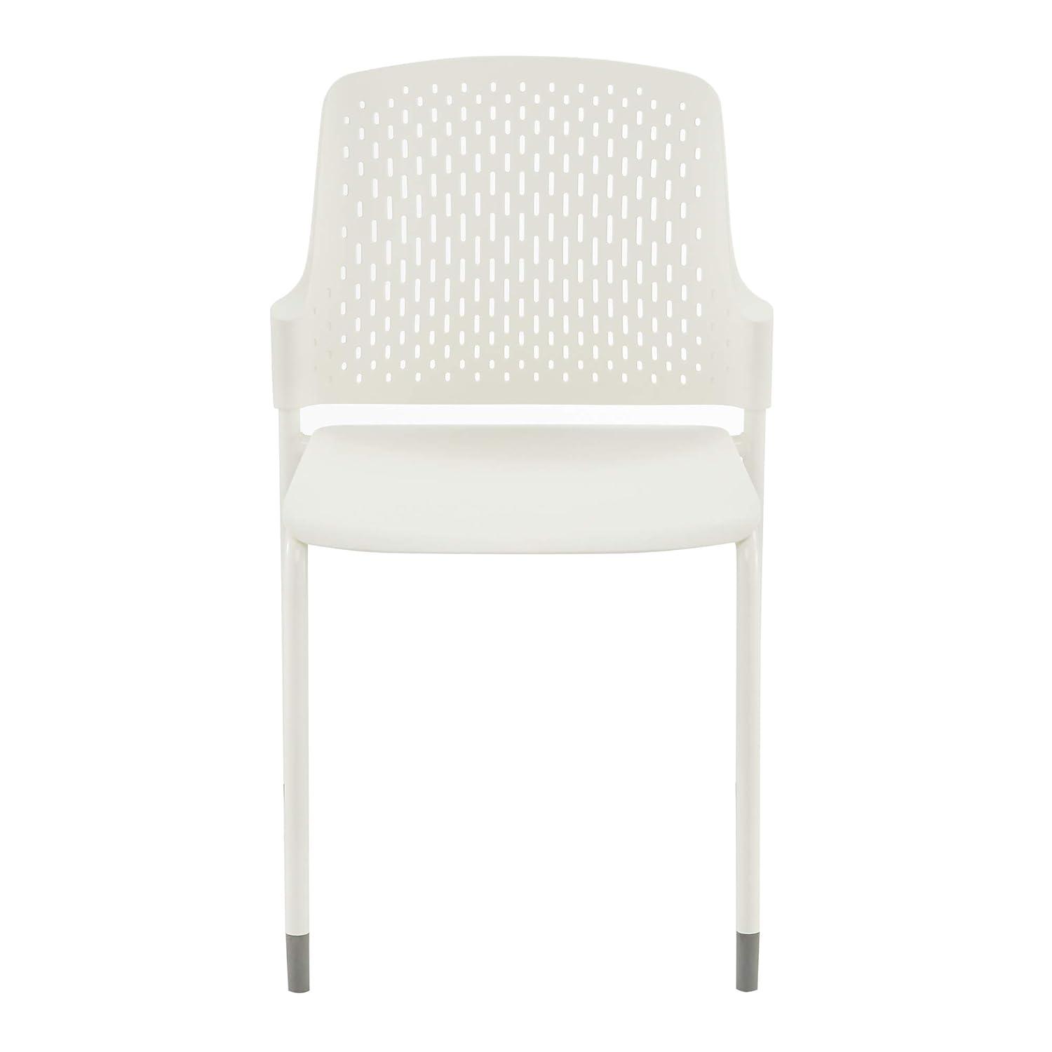 Next Stack Chairs(4) in White - 19.75"L x 19.75"W x 33"H