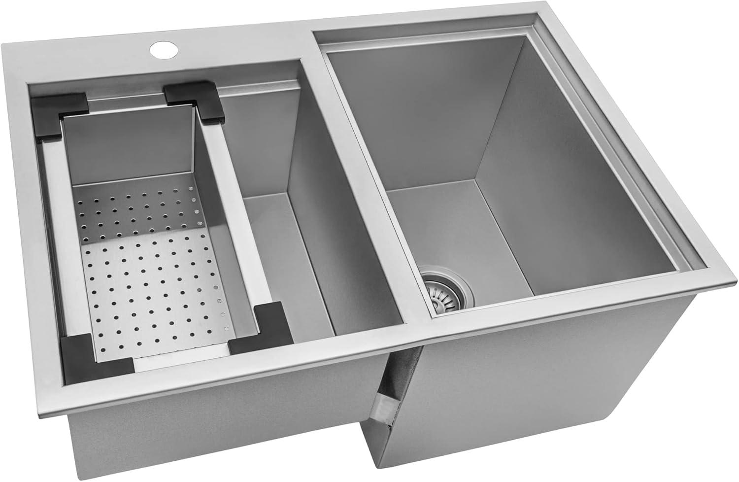 Merino 13'' Stainless Steel 7 Drop-In Outdoor Sink