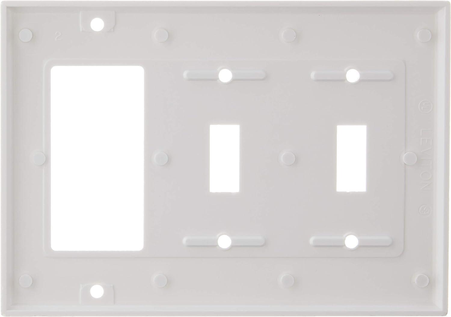 Leviton White 3 gang Thermoset Plastic Decorator/Toggle Wall Plate 1 pk